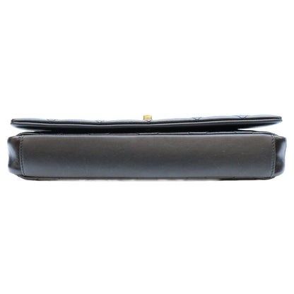 Chanel Black Vintage Calfskin Paris in Rome Gold Bar Flap Shoulder Bag — view 5