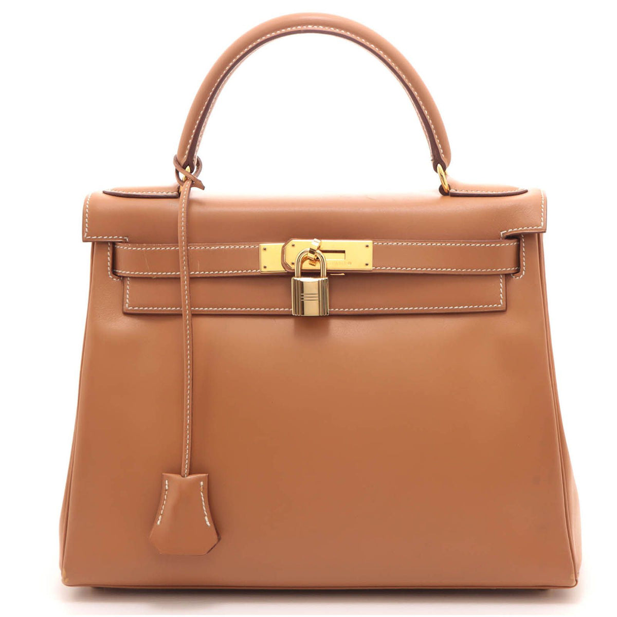 Hermes Kelly 28 Natural Retourne Handbag Vauchamonie Stamp