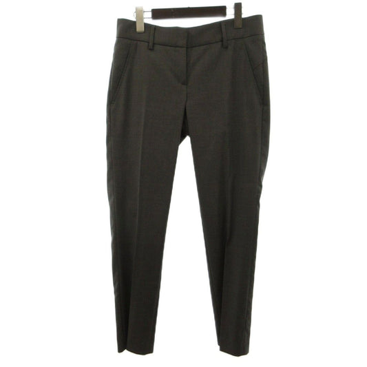 Brunello Cucinelli Trousers Pants Zipper Fly Wool Gray 42