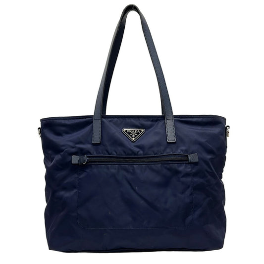 Prada Shoulder Bag Dark Navy Leather