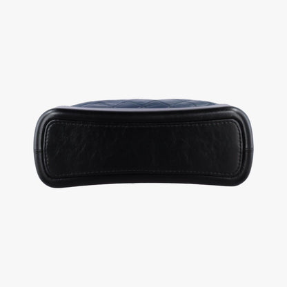 Chanel Gabrielle Black Navy Leather Handbag — view 3
