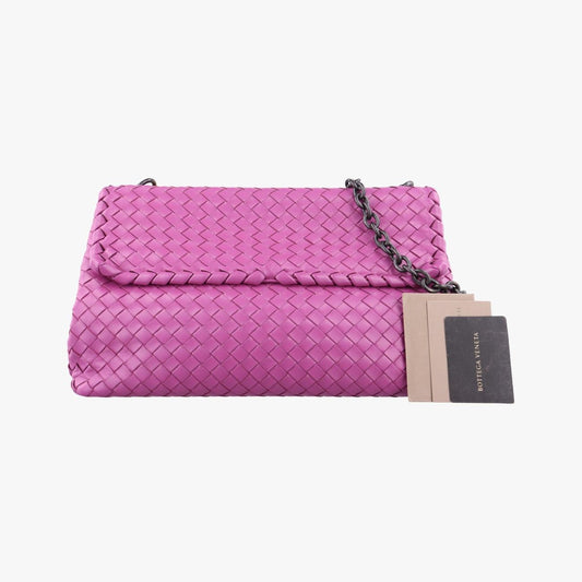 Bottega Veneta Intrecciato Olympia Pink Lambskin