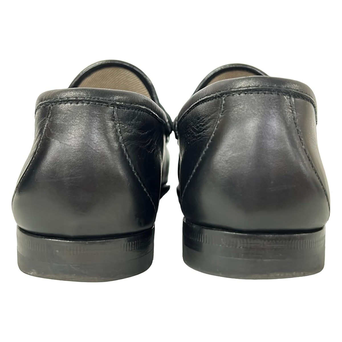 Gucci Loafers Horsebit Black Gold Leather 5.5 — view 3