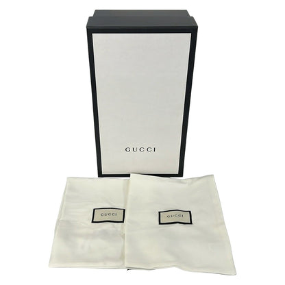 Gucci Loafers Horsebit Black Gold Leather 5.5 — view 7