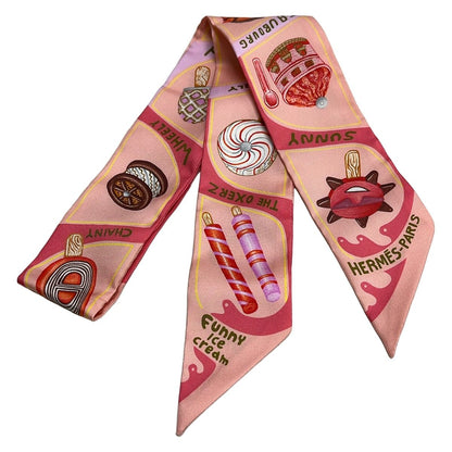 Hermes Scarf Twilly Pink Multi