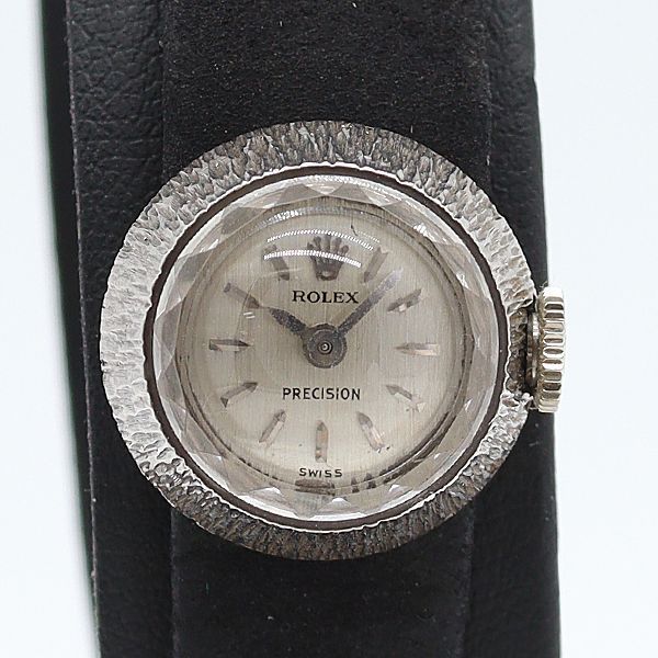 Rolex Precision Manual Wind 18k 750 Silver Dial Watch