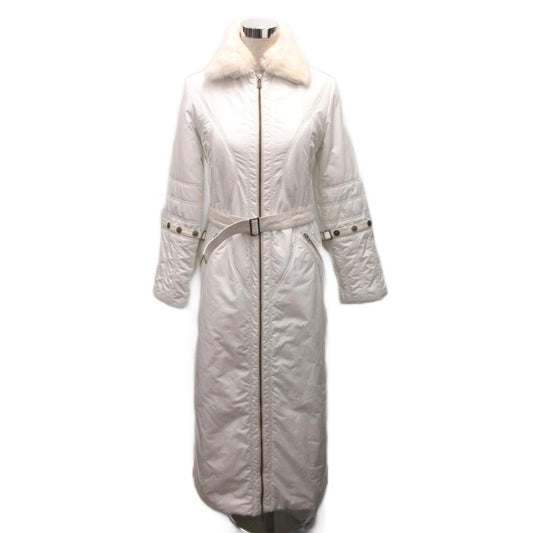 Versace Jeans Couture Puffer Coat Real Fur Zip Design Medusa Belt Included XS