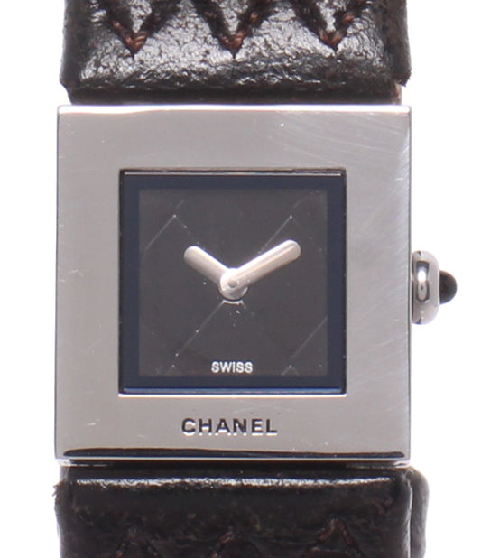 Chanel Watch Quilted Quartz Black