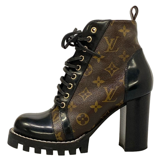 Louis Vuitton Short Boots Star Trail Ankle Black Leather