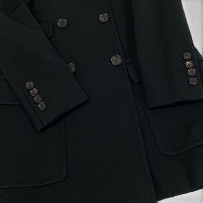 Gucci Double Breasted Pea Coat Notch Lapel Black 40 — view 6