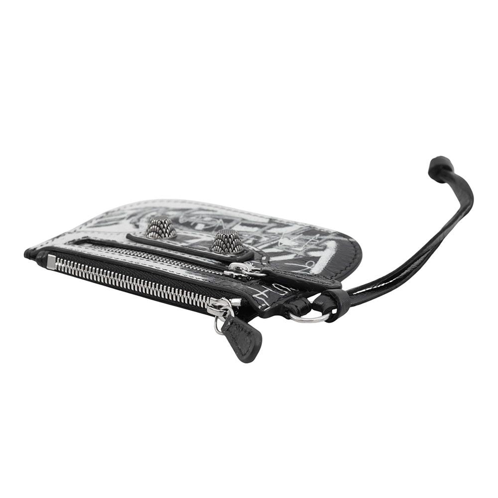 Balenciaga Coin Purse Le Cagole Graffiti Black White — view 2