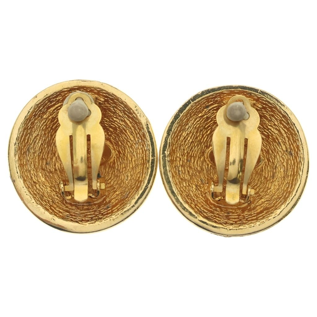 Chanel CC Logo Quilted Vintage Earrings — view 2