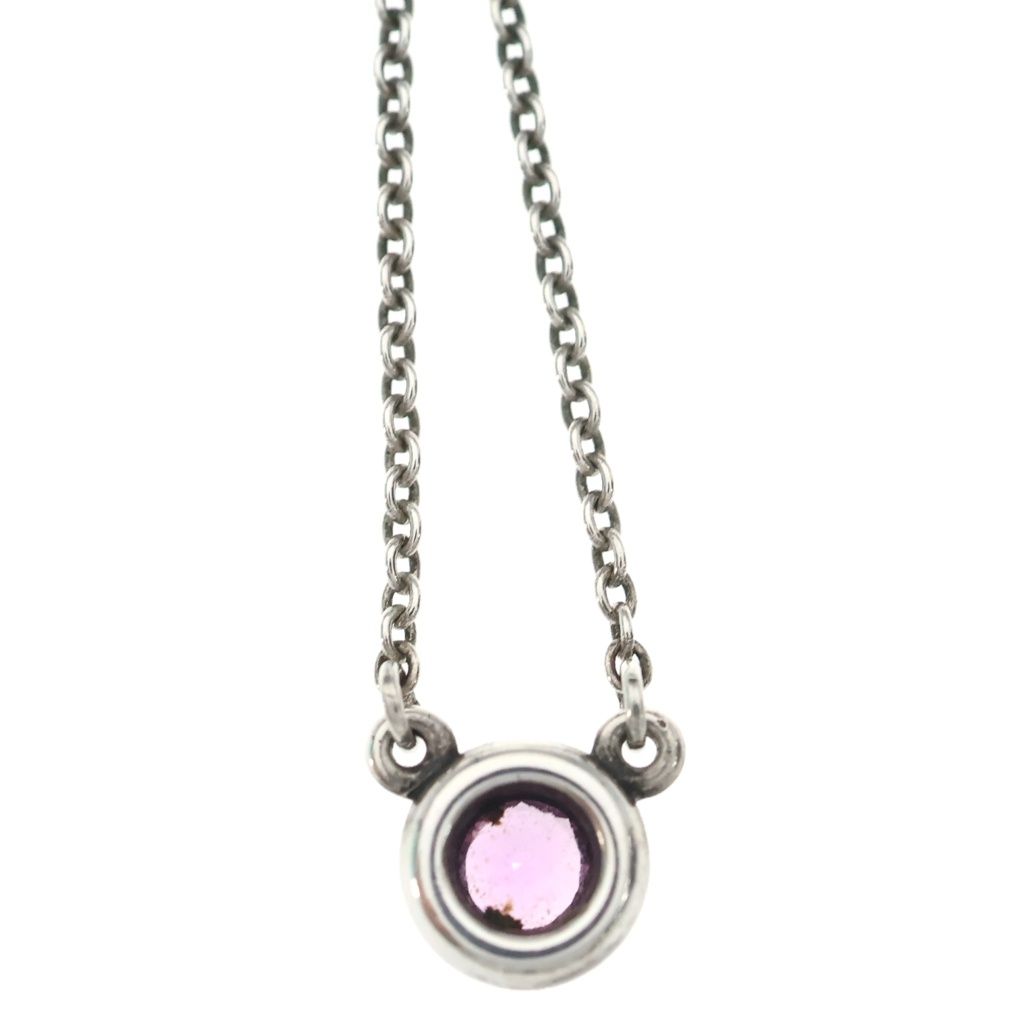 Tiffany & Co by the Yard Pink Sapphire Pendant Chain Silver — view 3