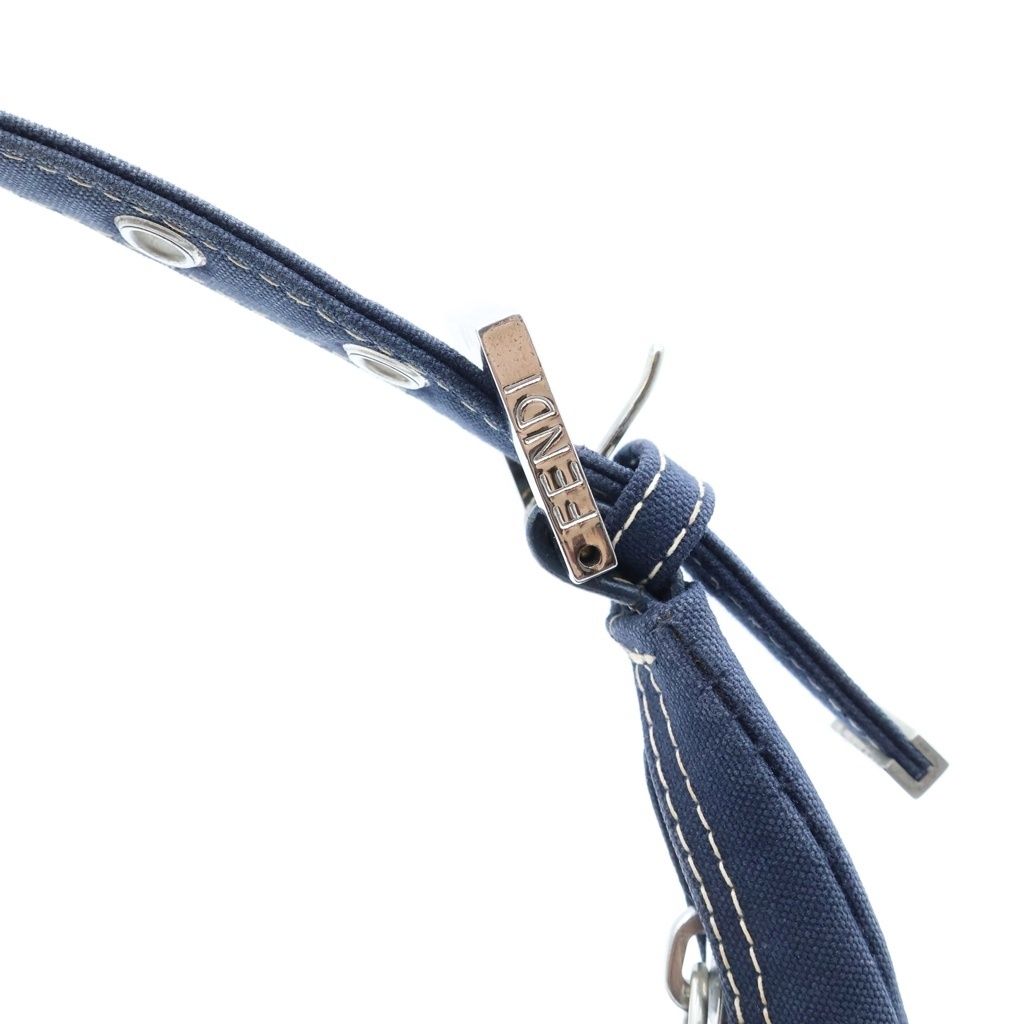 Fendi Bucket Shoulder Bag Navy Canvas — view 6