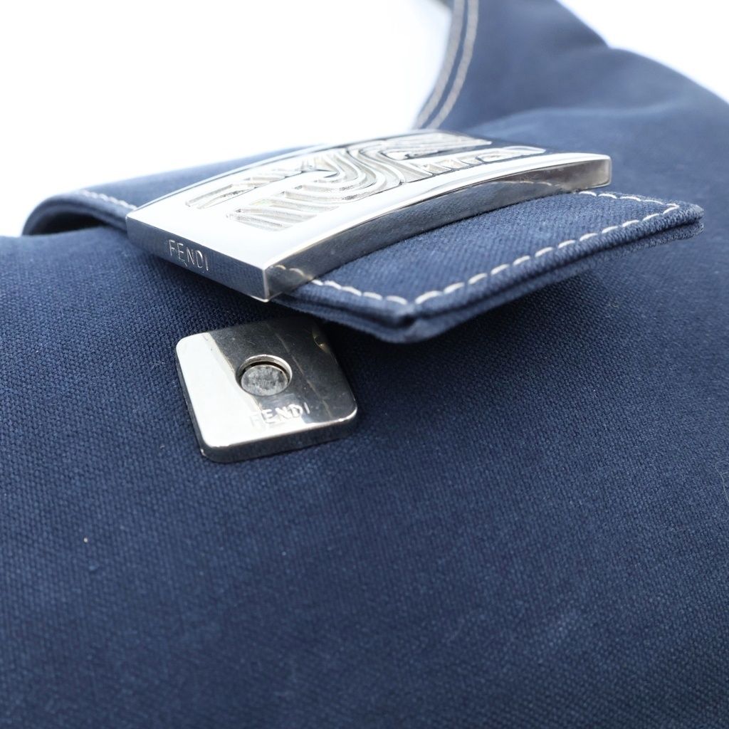 Fendi Bucket Shoulder Bag Navy Canvas — view 7