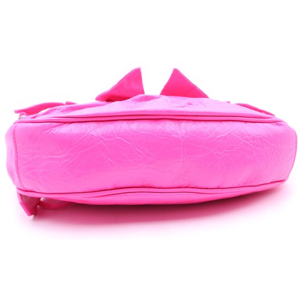 Balenciaga Le Cagole XS Ribbon Shoulder Bag Pink Leather — view 4