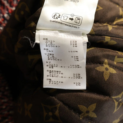 Louis Vuitton Monogram Tricolor Boucle Tweed Jacket Red — view 7