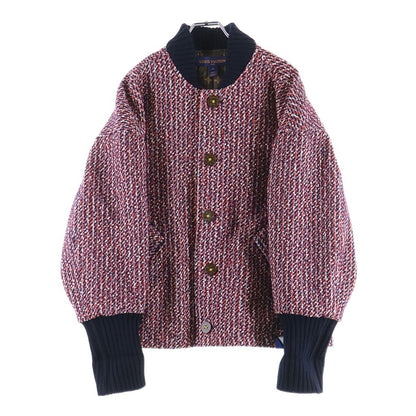 Louis Vuitton Monogram Tricolor Boucle Tweed Jacket Red