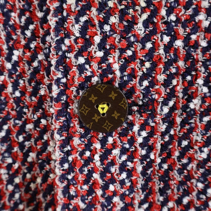 Louis Vuitton Monogram Tricolor Boucle Tweed Jacket Red — view 5