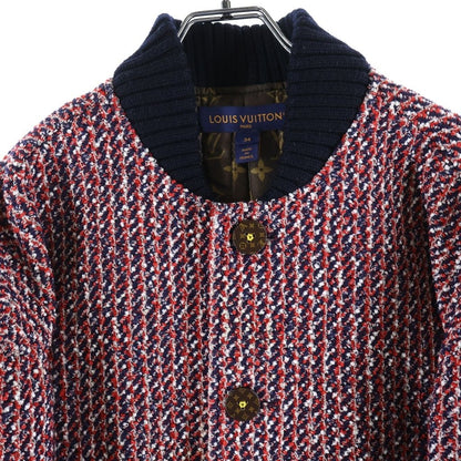 Louis Vuitton Monogram Tricolor Boucle Tweed Jacket Red — view 3
