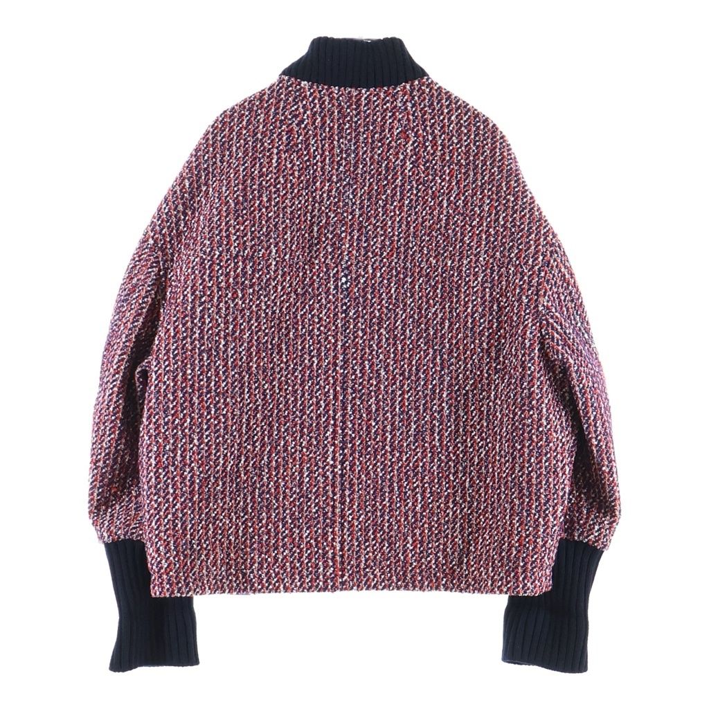 Louis Vuitton Monogram Tricolor Boucle Tweed Jacket Red — view 2