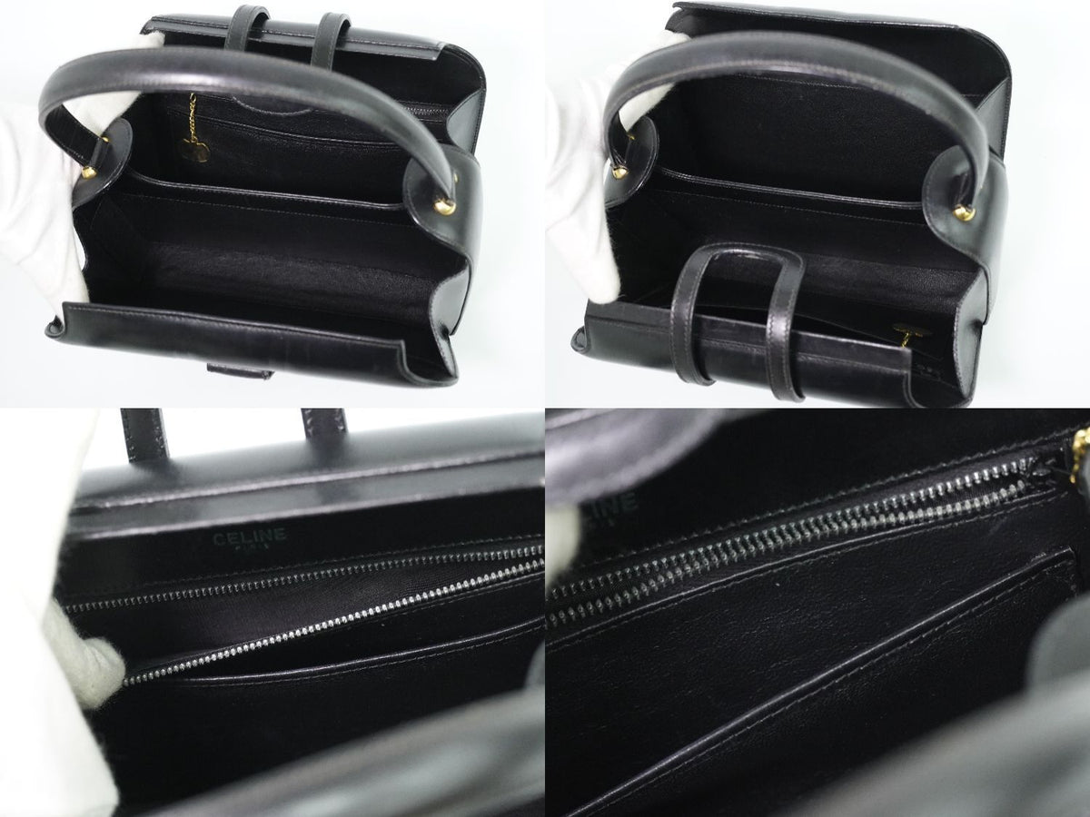 Celine Leather Handbag Black Bag — view 8