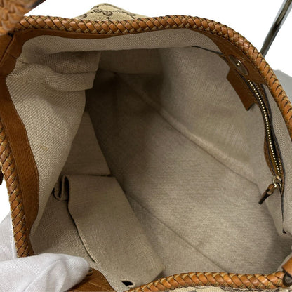 Gucci Marrakech Shoulder Bag GG Canvas Brown Gold Large Everyday — view 5
