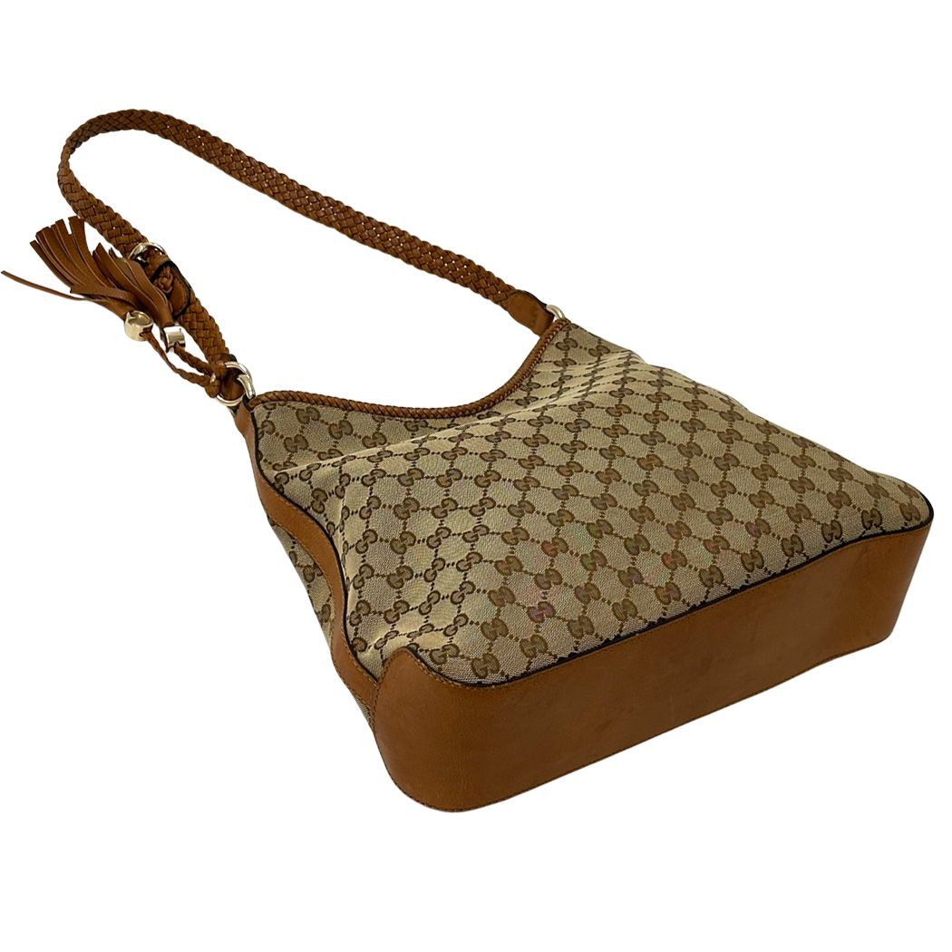 Gucci Marrakech Shoulder Bag GG Canvas Brown Gold Large Everyday — view 4