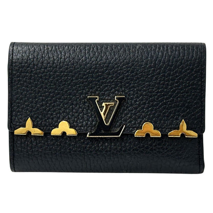 Louis Vuitton Wallet Trifold Taurillon Leather Portefeuille Capoucine Compact