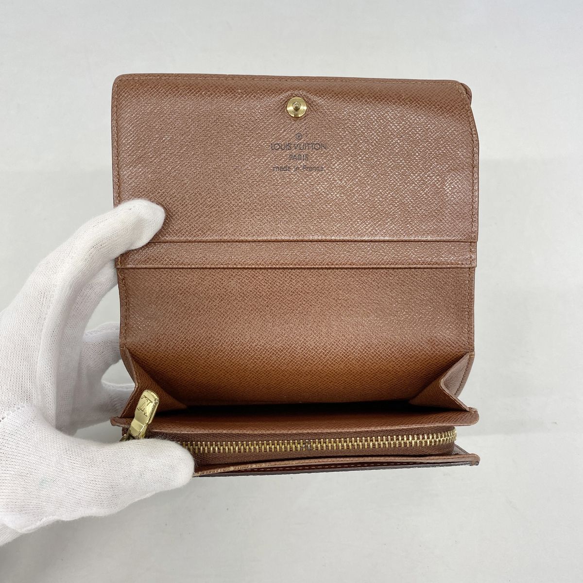 Louis Vuitton Wallet Monogram Porte Monnaie Billets Tresor Brown — view 3