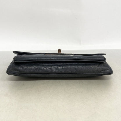Chanel Shoulder Bag 2.55 Leather Black Silver — view 3