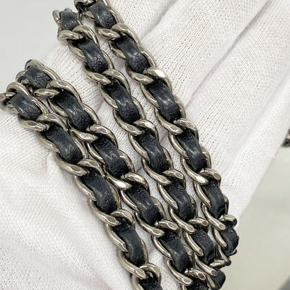 Chanel Shoulder Bag 2.55 Leather Black Silver — view 8