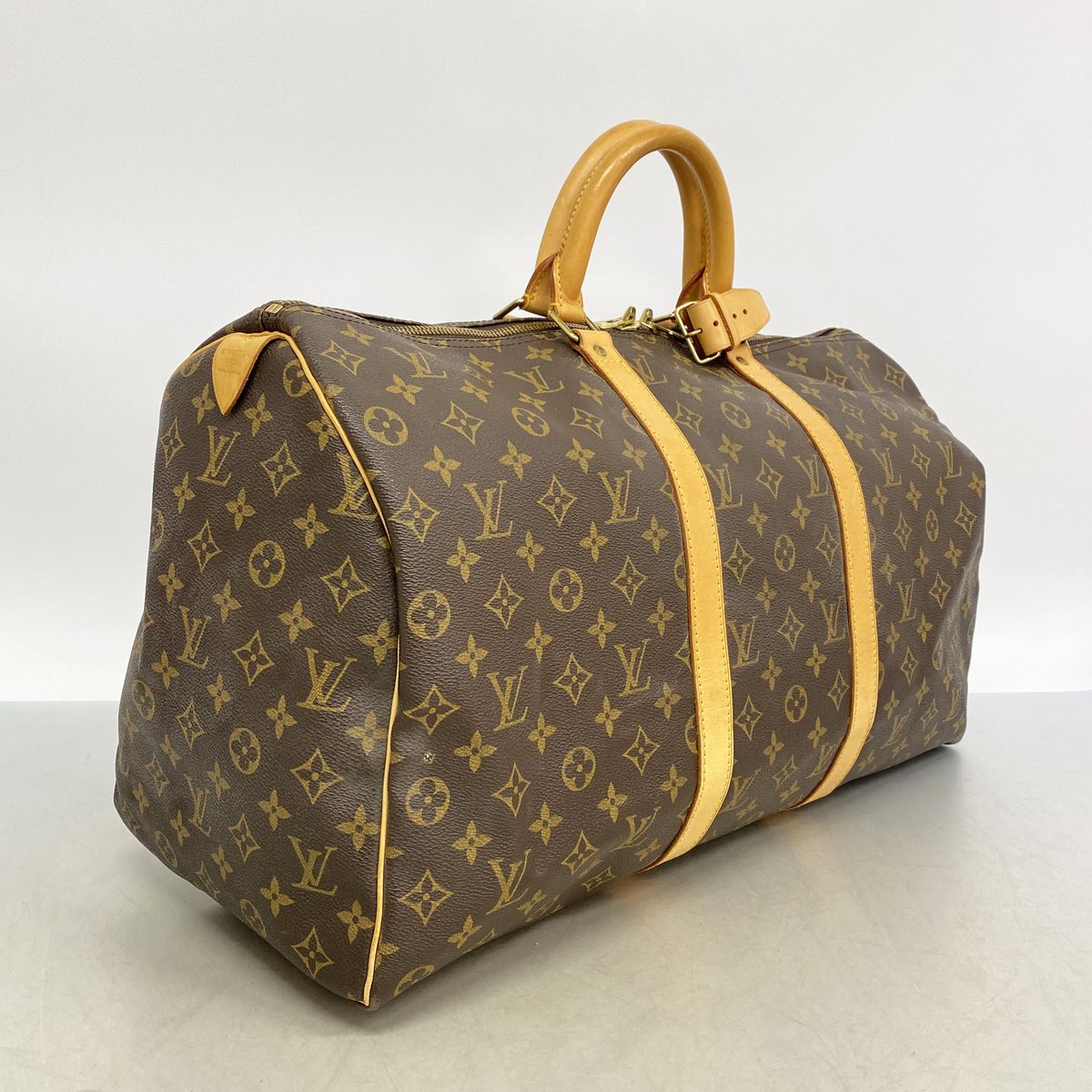Louis Vuitton Boston Bag Monogram Keepall 50 Brown — view 2