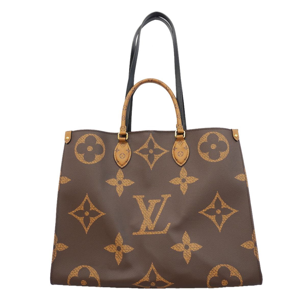 Louis Vuitton Tote Bag Monogram Giant Reverse On The Go GM Brown 2-Way
