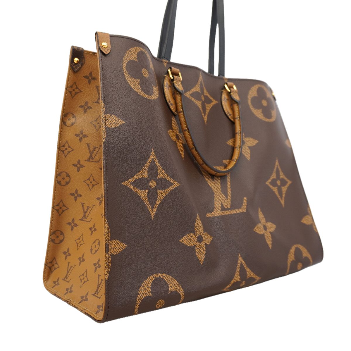 Louis Vuitton Tote Bag Monogram Giant Reverse On The Go GM Brown 2-Way — view 2