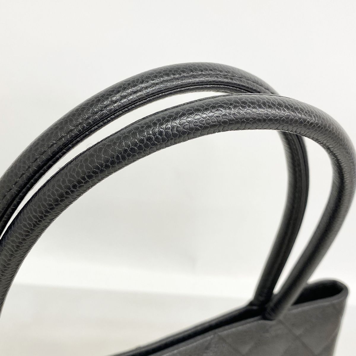 Chanel Tote Bag Reissue Caviar Leather Black Silver — view 8