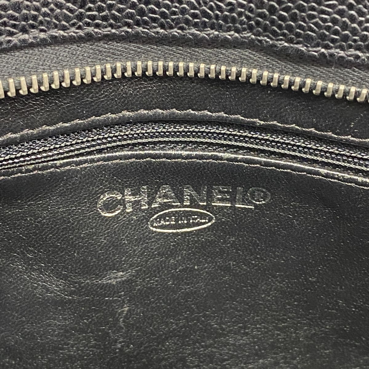 Chanel Tote Bag Reissue Caviar Leather Black Silver — view 5