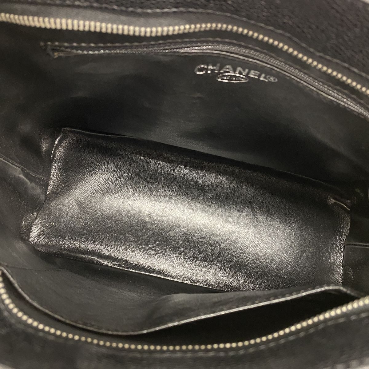 Chanel Tote Bag Reissue Caviar Leather Black Silver — view 4