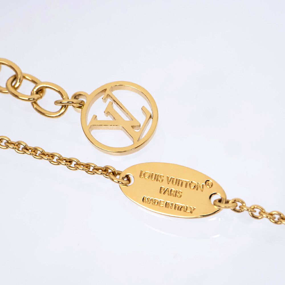 Louis Vuitton Necklace LV Iconic Enamel Monogram Flower Brown Clair — view 7