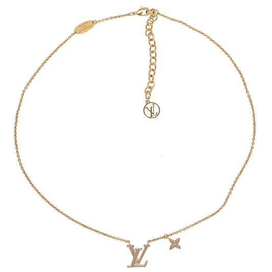 Louis Vuitton Necklace LV Iconic Enamel Monogram Flower Brown Clair