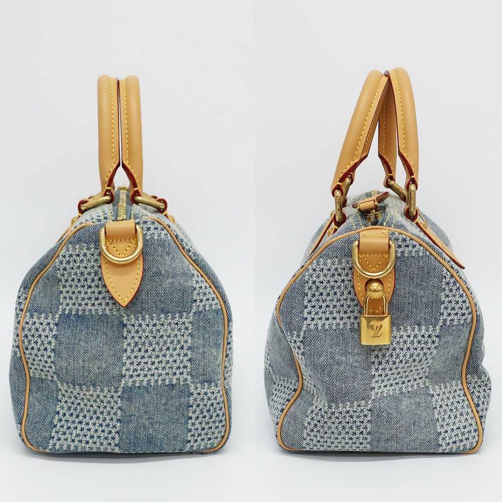 Louis Vuitton Speedy Bandouliere 25 Shoulder 2-Way Damier Denim Mini Boston Bag — view 4