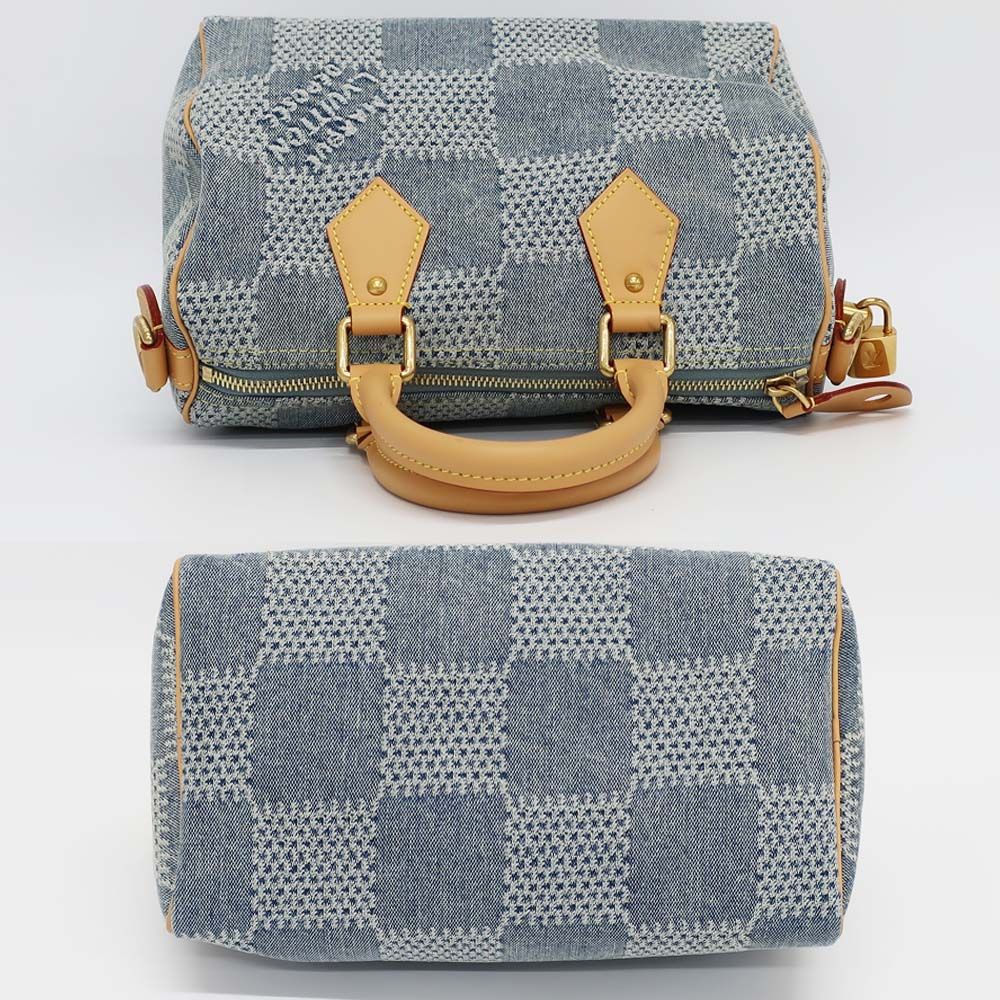 Louis Vuitton Speedy Bandouliere 25 Shoulder 2-Way Damier Denim Mini Boston Bag — view 3