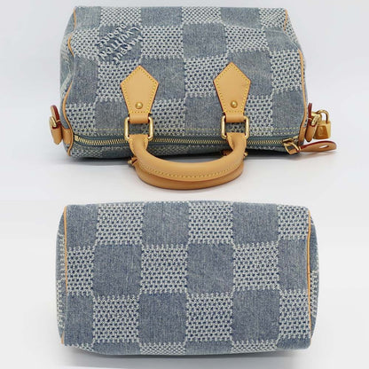 Louis Vuitton Speedy Bandouliere 25 Shoulder 2-Way Damier Denim Mini Boston Bag — view 3