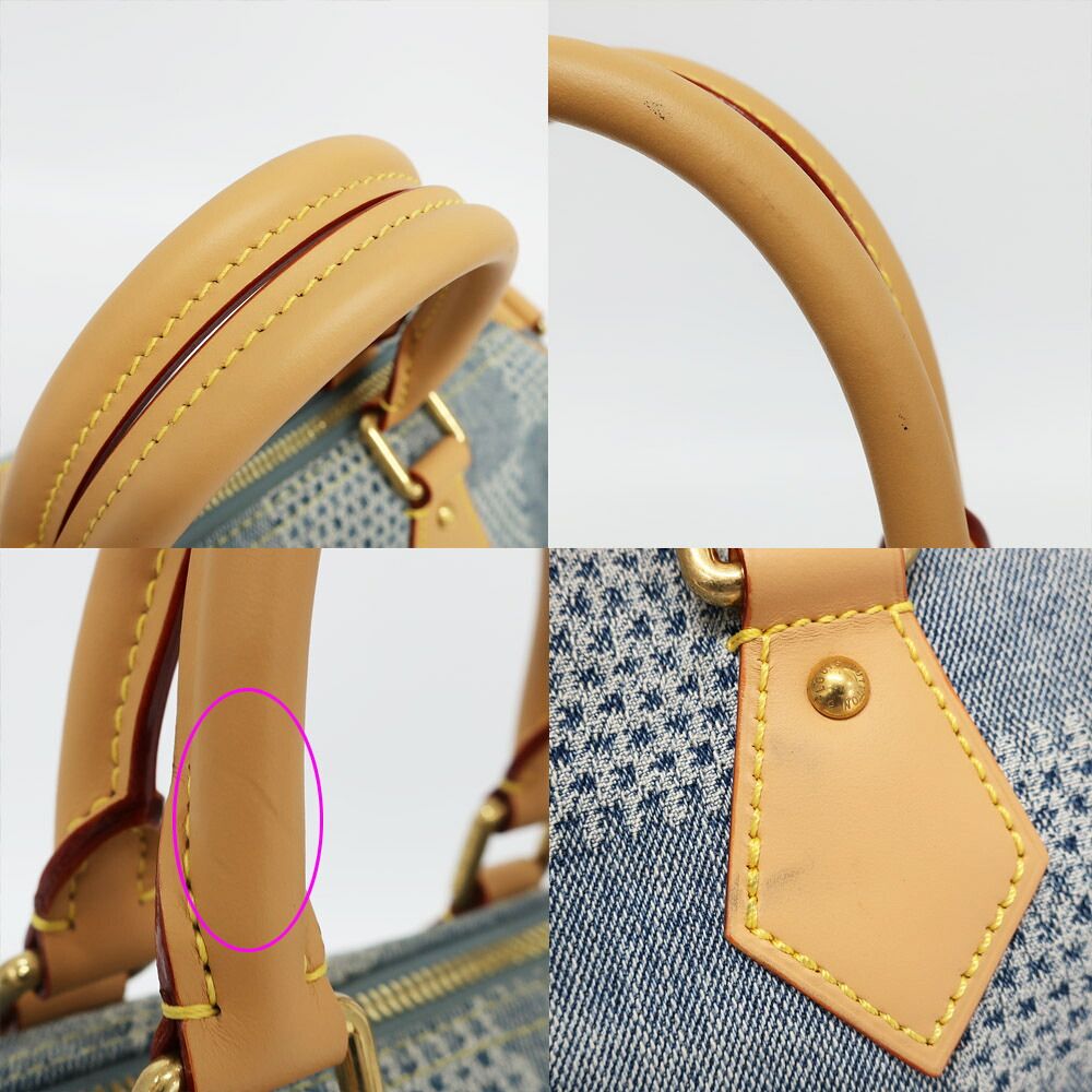 Louis Vuitton Speedy Bandouliere 25 Shoulder 2-Way Damier Denim Mini Boston Bag — view 8