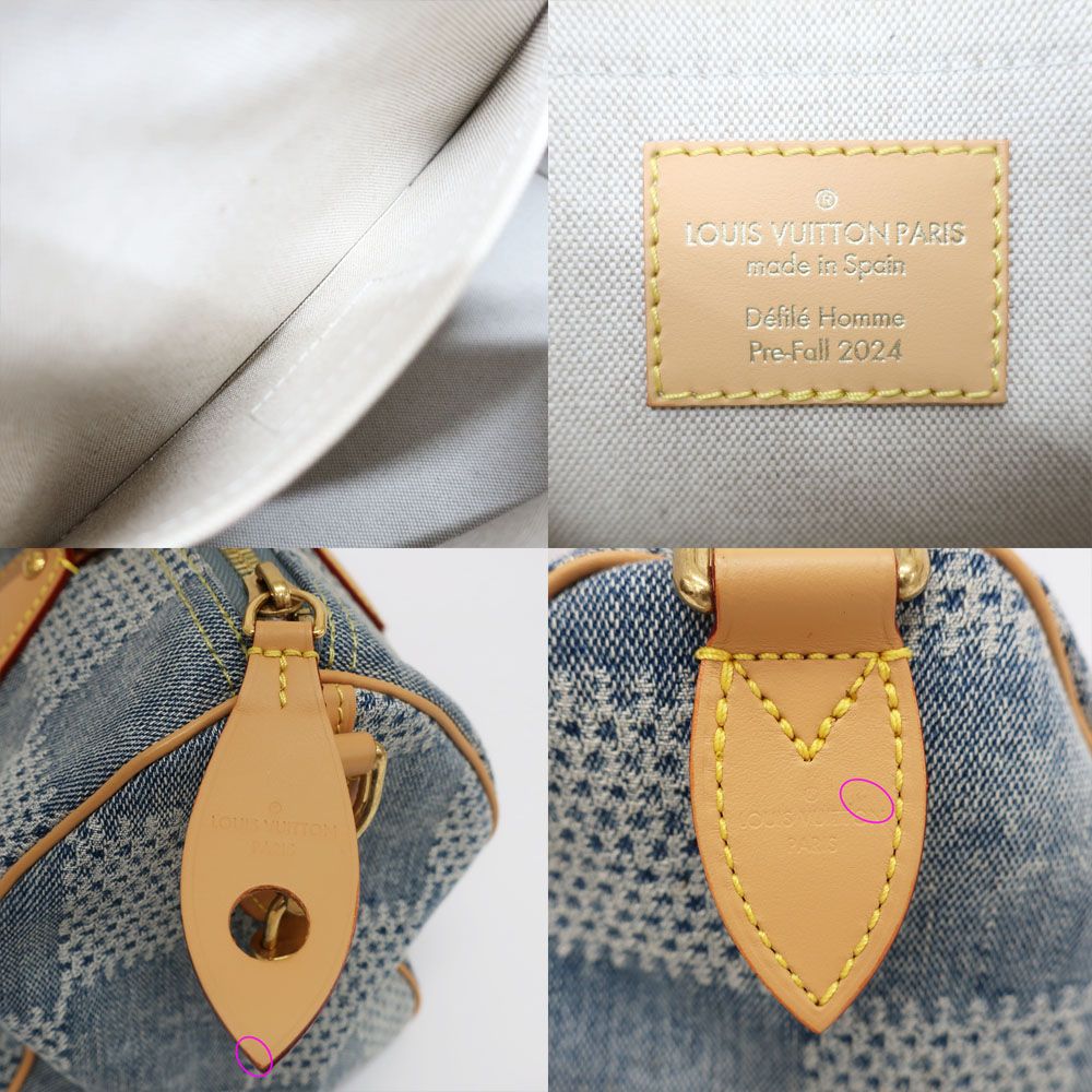 Louis Vuitton Speedy Bandouliere 25 Shoulder 2-Way Damier Denim Mini Boston Bag — view 7
