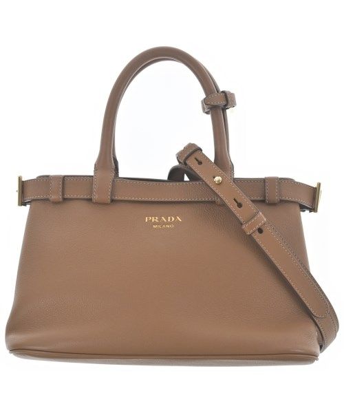 Prada Buckle Double with Belt Small Soft Gray Leather Handbag