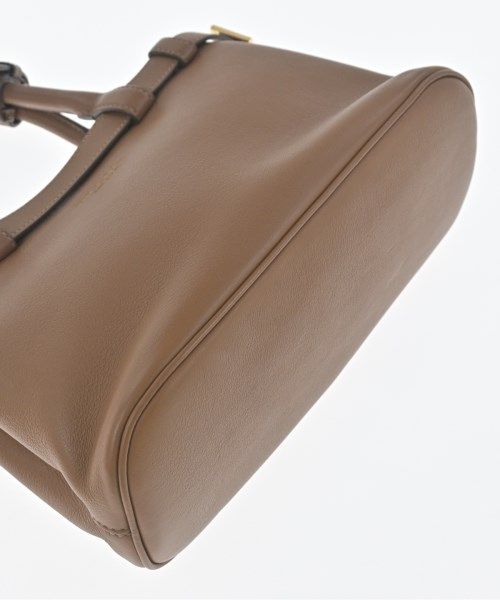 Prada Buckle Double with Belt Small Soft Gray Leather Handbag — view 8