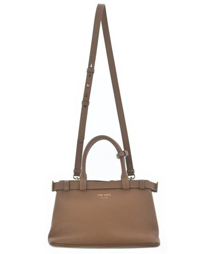 Prada Buckle Double with Belt Small Soft Gray Leather Handbag — view 3