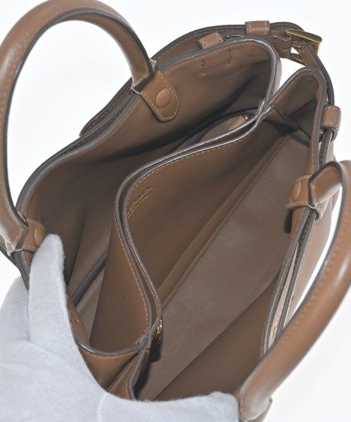 Prada Buckle Double with Belt Small Soft Gray Leather Handbag — view 4