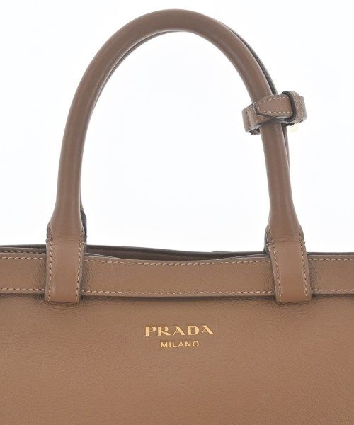 Prada Buckle Double with Belt Small Soft Gray Leather Handbag — view 6